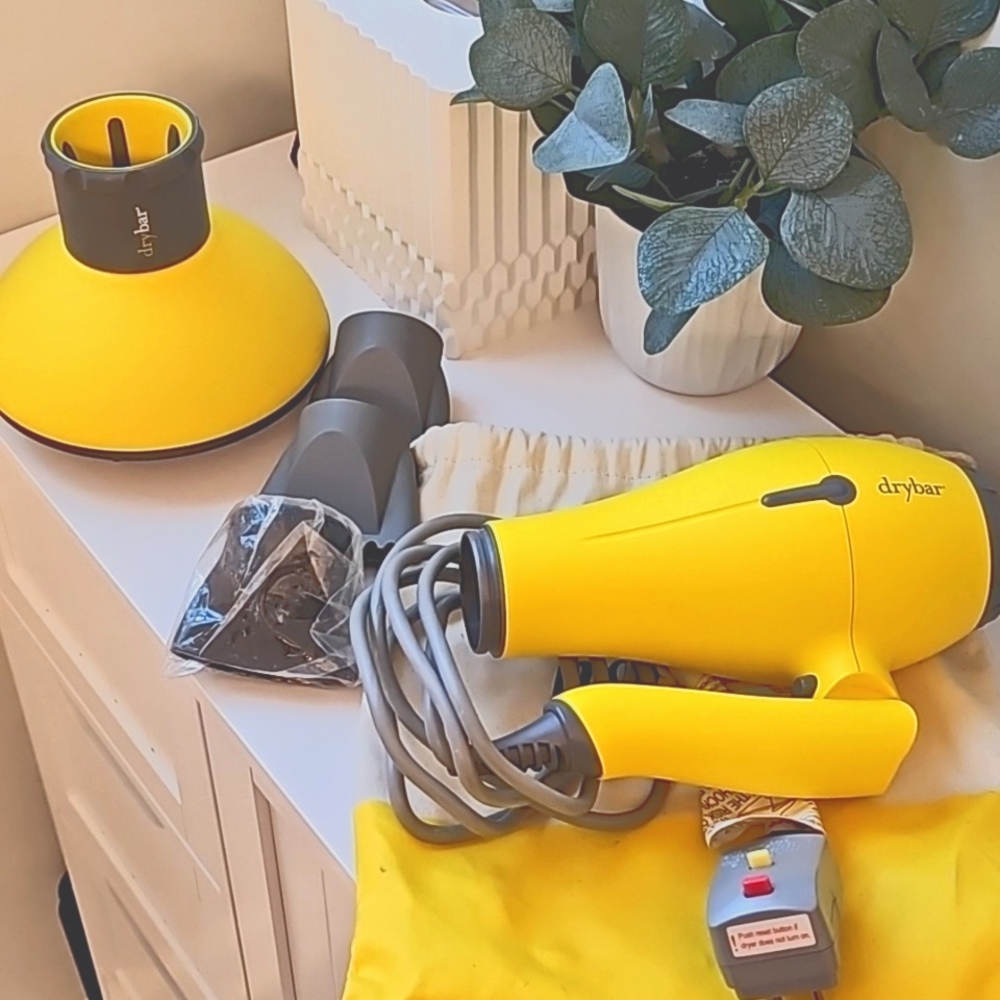 Drybar Baby Buttercup Travel Blow-Dryer with 4 attachments